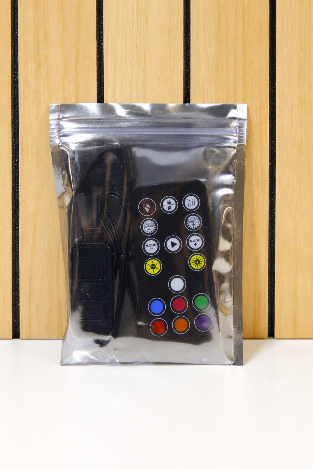 Packaged 5V ARGB adapter and RGB controller remote
